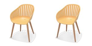 LifestyleGarden Nassau DuraOcean Pair of Dining Chairs - Yellow