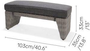 LifestyleGarden Bermuda Picnic Bench Duo Set in Grey