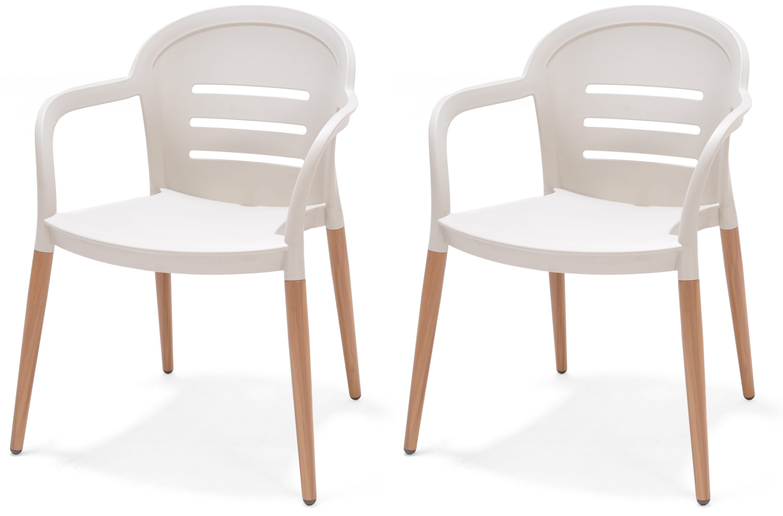 LifestyleGarden Onyx Pair of Dining Chairs - White ()