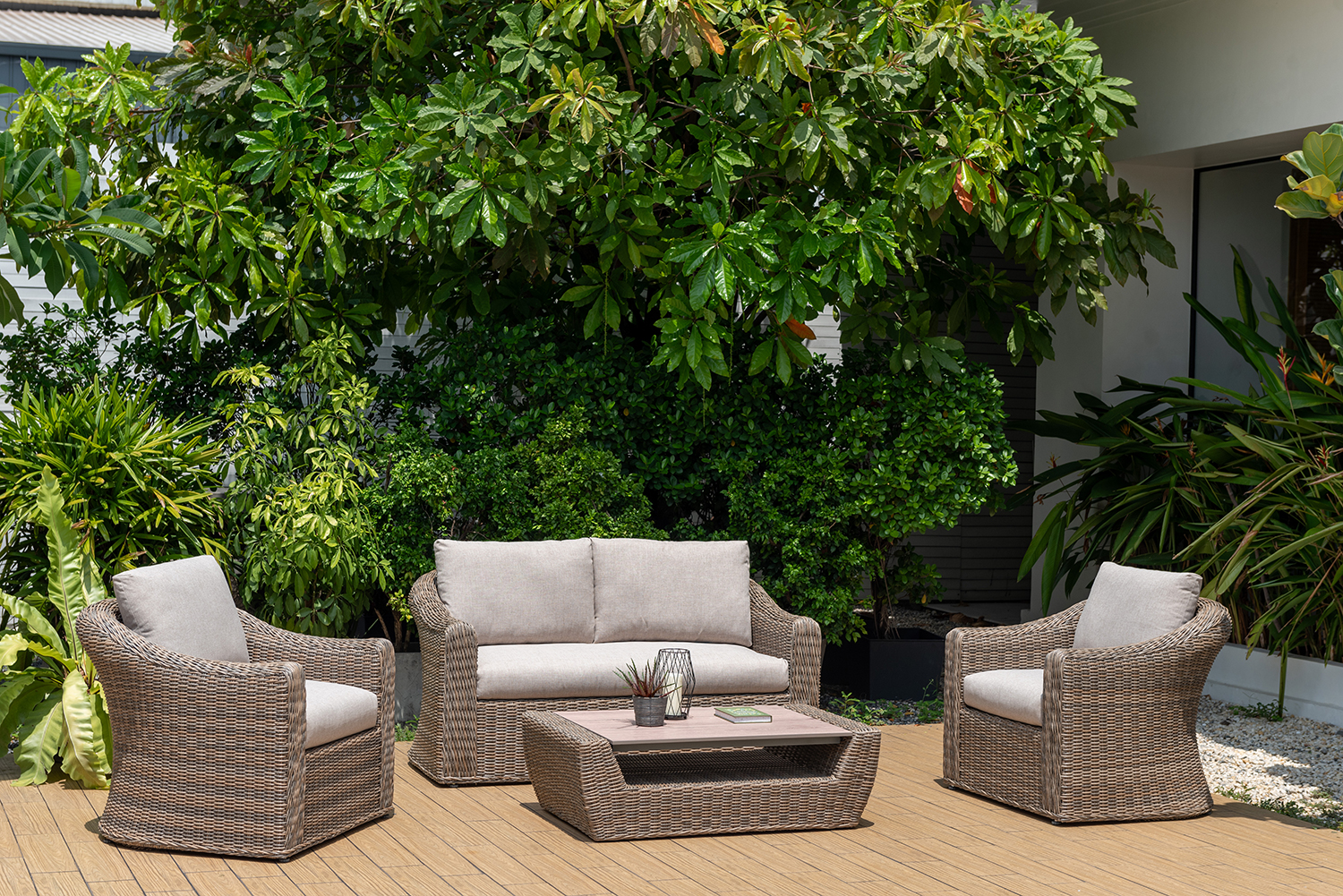 LifestyleGarden Martinique Natural Lounge Set