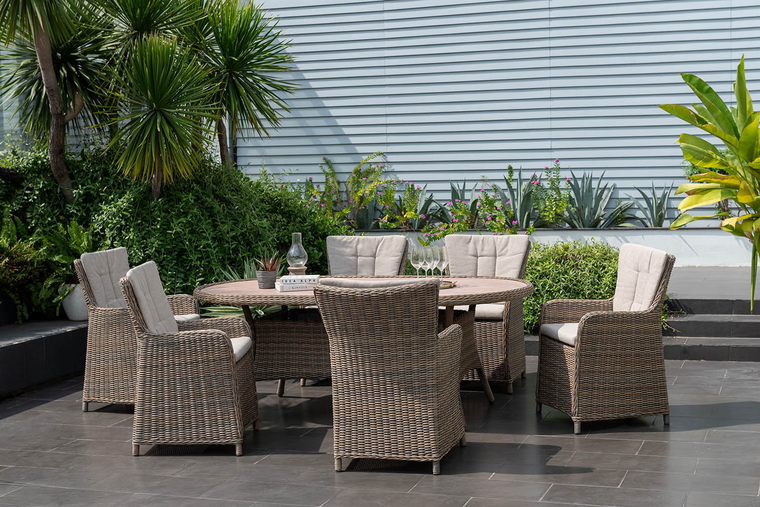 LifestyleGarden Martinique Natural 6 Seat Dining Set