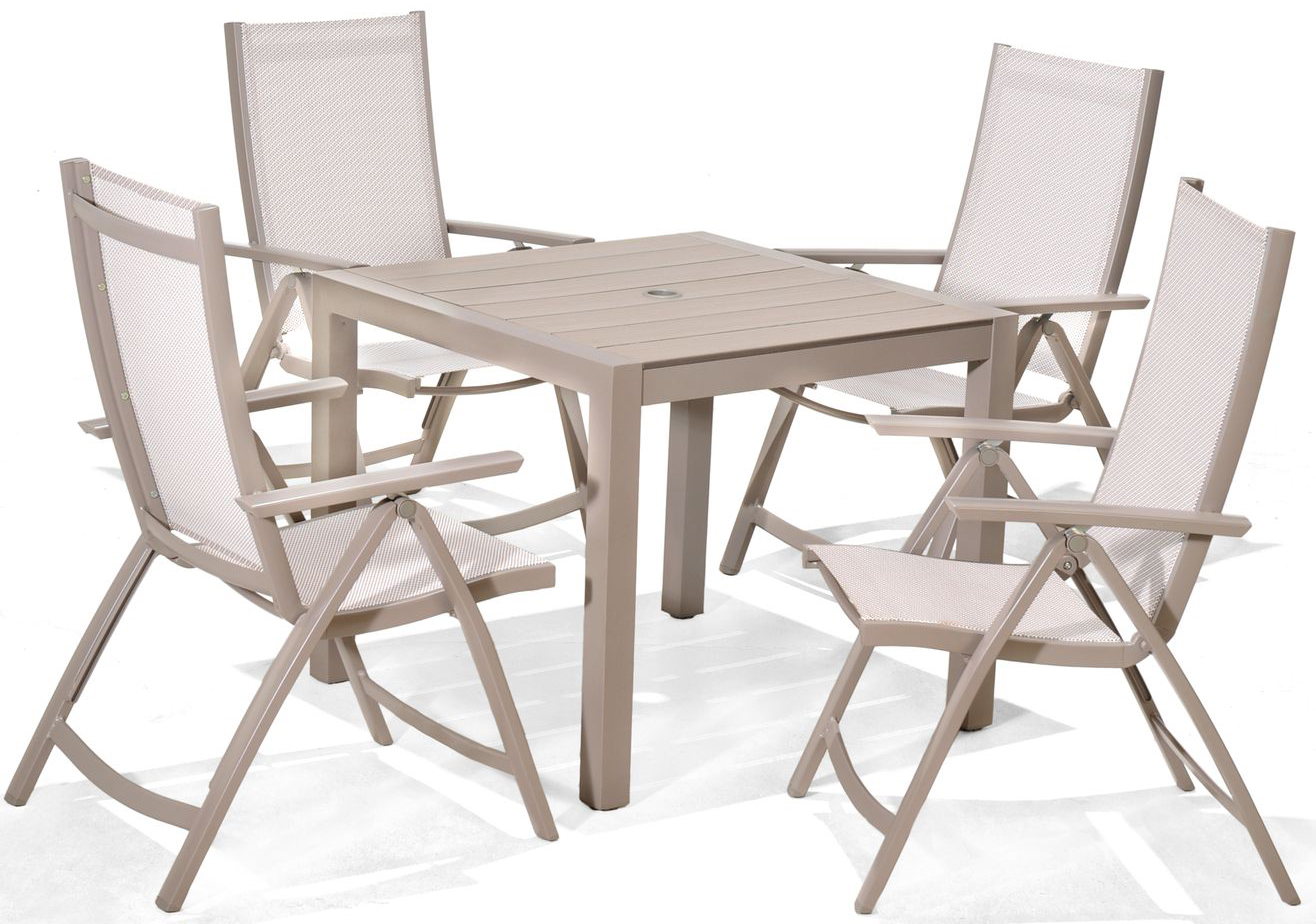 LifestyleGarden Morella 4 Seater Reclining Dining Set ...